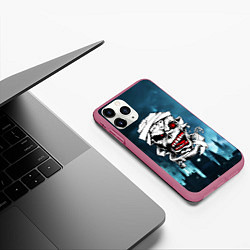 Чехол iPhone 11 Pro матовый Mummy - crazy face, цвет: 3D-малиновый — фото 2