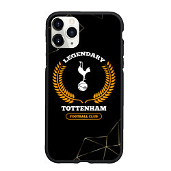Чехол iPhone 11 Pro матовый Лого Tottenham и надпись legendary football club н, цвет: 3D-черный