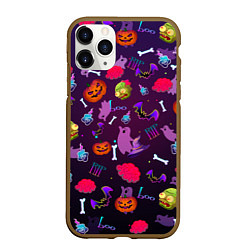 Чехол iPhone 11 Pro матовый Это Хэллоуин, цвет: 3D-коричневый