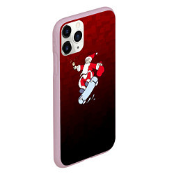 Чехол iPhone 11 Pro матовый Новогодний подарок от Санты, цвет: 3D-розовый — фото 2