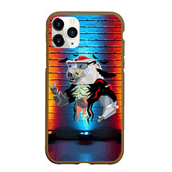 Чехол iPhone 11 Pro матовый Мишка-зомби - Halloween, цвет: 3D-коричневый