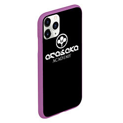 Чехол iPhone 11 Pro матовый Киберпанк - Arasaka Academy, цвет: 3D-фиолетовый — фото 2