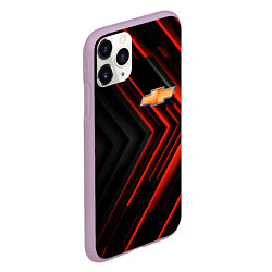 Чехол iPhone 11 Pro матовый Chevrolet art, цвет: 3D-сиреневый — фото 2