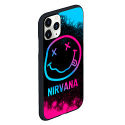 Чехол iPhone 11 Pro матовый Nirvana - neon gradient, цвет: 3D-черный — фото 2