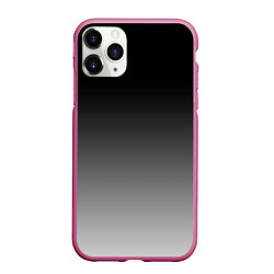 Чехол iPhone 11 Pro матовый Серый градиент, цвет: 3D-малиновый