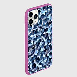 Чехол iPhone 11 Pro матовый Новогдние кролики, цвет: 3D-фиолетовый — фото 2