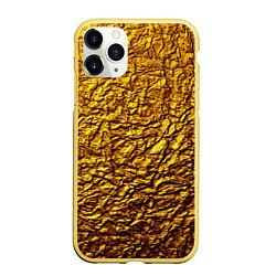 Чехол iPhone 11 Pro матовый Золотая фольга, цвет: 3D-желтый