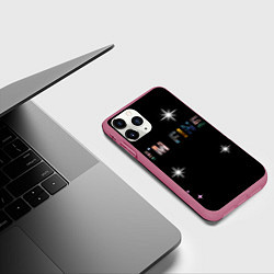 Чехол iPhone 11 Pro матовый Надпись, цвет: 3D-малиновый — фото 2