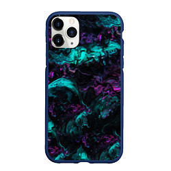 Чехол iPhone 11 Pro матовый Неоновые Коралы, цвет: 3D-тёмно-синий