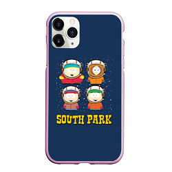 Чехол iPhone 11 Pro матовый South park космонавты, цвет: 3D-розовый