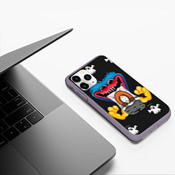Чехол iPhone 11 Pro матовый Хагги Вагги хочет съесть Кенни, цвет: 3D-серый — фото 2