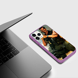 Чехол iPhone 11 Pro матовый Базука Арнольда мем, цвет: 3D-фиолетовый — фото 2