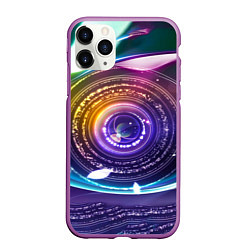 Чехол iPhone 11 Pro матовый Глаз Вселенной, цвет: 3D-фиолетовый