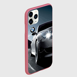 Чехол iPhone 11 Pro матовый Бэха на скорости на горной дороге, цвет: 3D-малиновый — фото 2