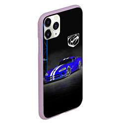 Чехол iPhone 11 Pro матовый Dodge Viper SRT GTS, цвет: 3D-сиреневый — фото 2