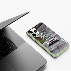 Чехол iPhone 11 Pro матовый Ситроен - гоночная команда, цвет: 3D-салатовый — фото 2