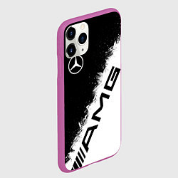 Чехол iPhone 11 Pro матовый Мерседес - АМГ - Краски, цвет: 3D-фиолетовый — фото 2