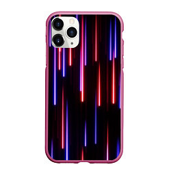 Чехол iPhone 11 Pro матовый Метеоритный дождь, цвет: 3D-малиновый