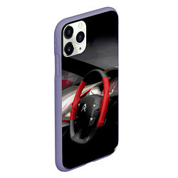 Чехол iPhone 11 Pro матовый Ситроен - салон - Steering wheel, цвет: 3D-серый — фото 2