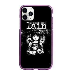 Чехол iPhone 11 Pro матовый Serial Experiments Lain, цвет: 3D-фиолетовый