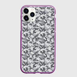 Чехол iPhone 11 Pro матовый Камуфляж М-21 серый, цвет: 3D-фиолетовый