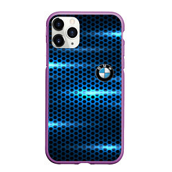 Чехол iPhone 11 Pro матовый BMW texture, цвет: 3D-фиолетовый