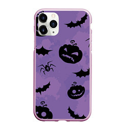 Чехол iPhone 11 Pro матовый Ужасы ночи, цвет: 3D-розовый