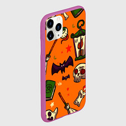 Чехол iPhone 11 Pro матовый Время ночных существ, цвет: 3D-фиолетовый — фото 2