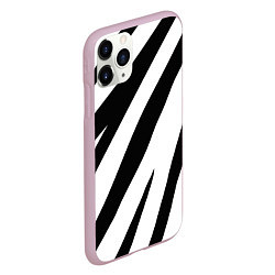 Чехол iPhone 11 Pro матовый Камуфляж зебры, цвет: 3D-розовый — фото 2