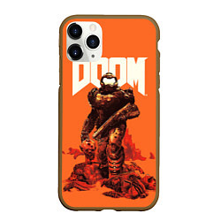 Чехол iPhone 11 Pro матовый DOOM - Doomguy, цвет: 3D-коричневый