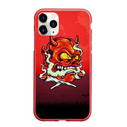 Чехол iPhone 11 Pro матовый Красный дьявол