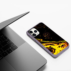 Чехол iPhone 11 Pro матовый Золотая вода, цвет: 3D-серый — фото 2