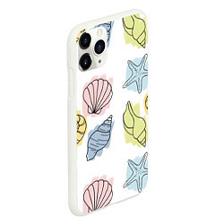 Чехол iPhone 11 Pro матовый Морские обитатели, цвет: 3D-белый — фото 2