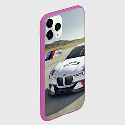 Чехол iPhone 11 Pro матовый Спортивная бэха на гоночной трассе, цвет: 3D-фиолетовый — фото 2