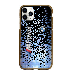 Чехол iPhone 11 Pro матовый BMW - M Power - pattern, цвет: 3D-коричневый