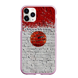 Чехол iPhone 11 Pro матовый Стритбол это дорога в большой баскетбол, цвет: 3D-розовый