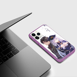Чехол iPhone 11 Pro матовый Синъэй и Владилена - 86, цвет: 3D-фиолетовый — фото 2