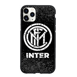 Чехол iPhone 11 Pro матовый Inter с потертостями на темном фоне, цвет: 3D-черный