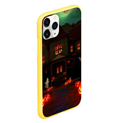 Чехол iPhone 11 Pro матовый Дорога к ужасу, цвет: 3D-желтый — фото 2