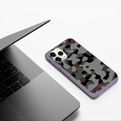 Чехол iPhone 11 Pro матовый Камуфляж Urban Night, цвет: 3D-серый — фото 2