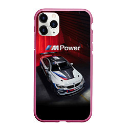 Чехол iPhone 11 Pro матовый BMW M4 GT4 - Motorsport, цвет: 3D-малиновый