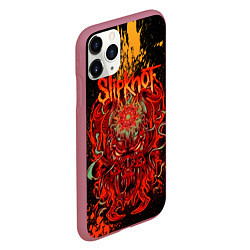 Чехол iPhone 11 Pro матовый Slipknot - red monster, цвет: 3D-малиновый — фото 2