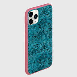 Чехол iPhone 11 Pro матовый Абстрактные штрихи - текстура, цвет: 3D-малиновый — фото 2