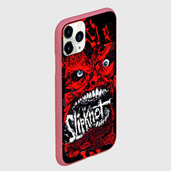 Чехол iPhone 11 Pro матовый Slipknot red blood, цвет: 3D-малиновый — фото 2