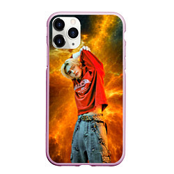 Чехол iPhone 11 Pro матовый Hyunjin Stray Kids space, цвет: 3D-розовый