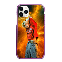 Чехол iPhone 11 Pro матовый Hyunjin Stray Kids space, цвет: 3D-фиолетовый