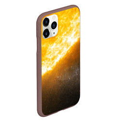 Чехол iPhone 11 Pro матовый Солнце в космосе, цвет: 3D-коричневый — фото 2