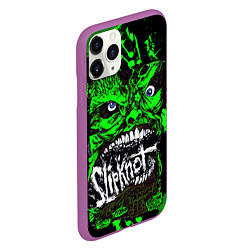 Чехол iPhone 11 Pro матовый Slipknot - green monster по, цвет: 3D-фиолетовый — фото 2