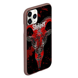 Чехол iPhone 11 Pro матовый Slipknot - красный козел, цвет: 3D-коричневый — фото 2