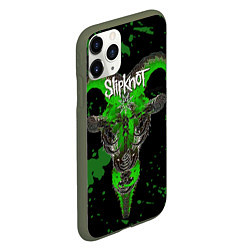 Чехол iPhone 11 Pro матовый Slipknot зеленый козел, цвет: 3D-темно-зеленый — фото 2